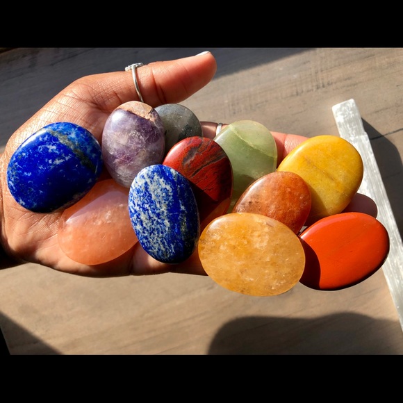 Love, Indigo | Natural Chakra Worry Stone Crystal - Picture 3 of 3